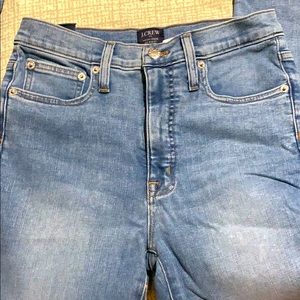 JCrew high rise skinny light wash jeans